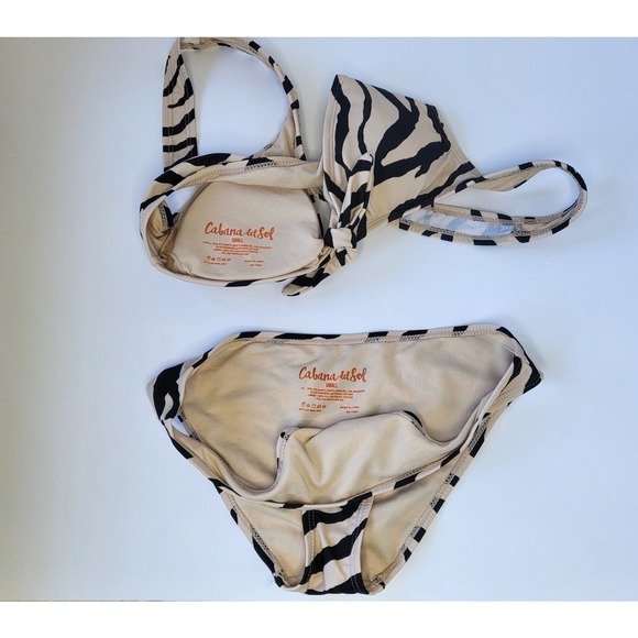 Cabana del Sol Zebra Stripe Bikini - Picture 5 of 6